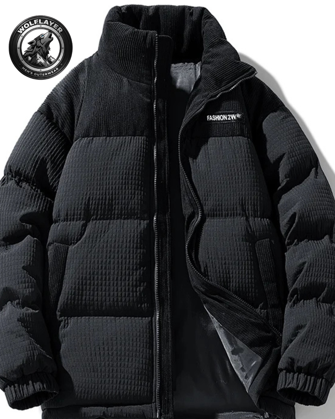 Men’s Korean Winter Jacket – Windproof Stand Collar Cotton Parka