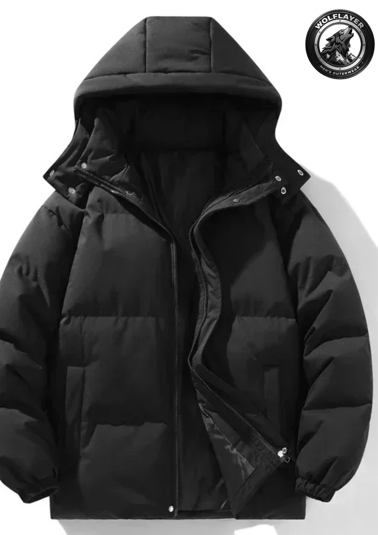Men’s Thermal Waterproof Jacket – Detachable Hood Outdoor Coat