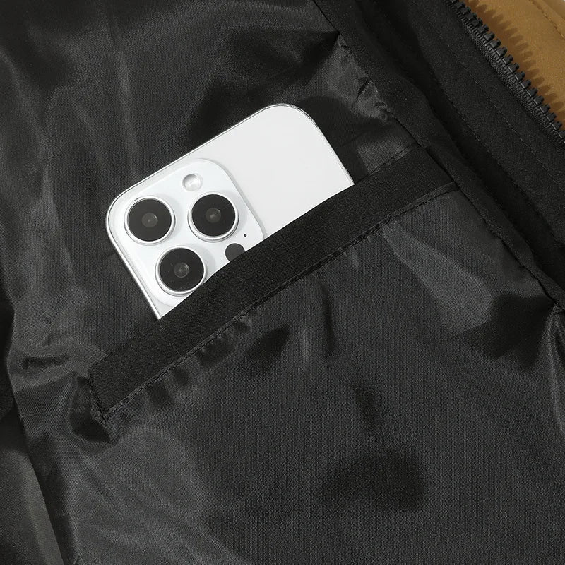 Men’s Winter Waterproof Puffer Jacket – Hooded Windbreaker Parka